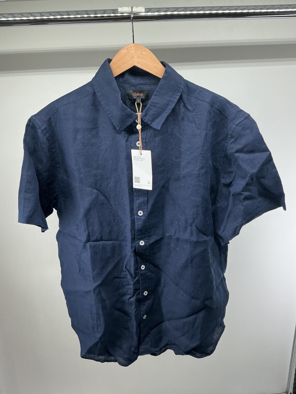 100% European Linen Relaxed Short Sleeve Shirt